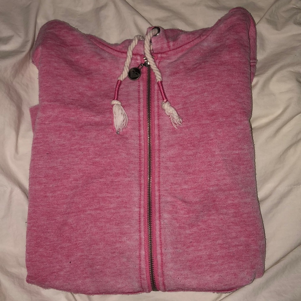 Roxy zip up with hood size medium in pink